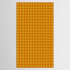 Gingham Check Pattern in Mustard Orange Yellow Tablecloth Gallery Image 2