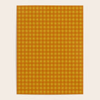 Gingham Check Pattern in Mustard Orange Yellow Poster Gallery Image 4