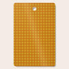 Gingham Check Pattern in Mustard Orange Yellow Cutting Board Gallery Image 1