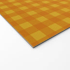 Gingham Check Pattern in Mustard Orange Yellow Welcome Mat Gallery Image 2