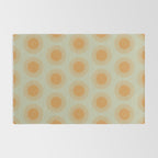 Boho Summer Sun Pattern VIII Sage and Orange Rug Gallery Image 2