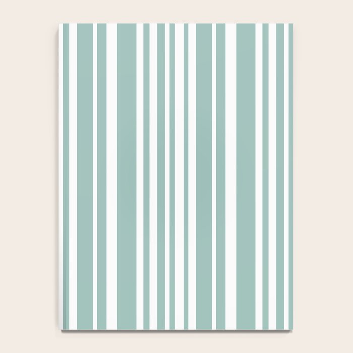 Classic Stripes XXXVII - Sage Green Notebook Gallery Image 4