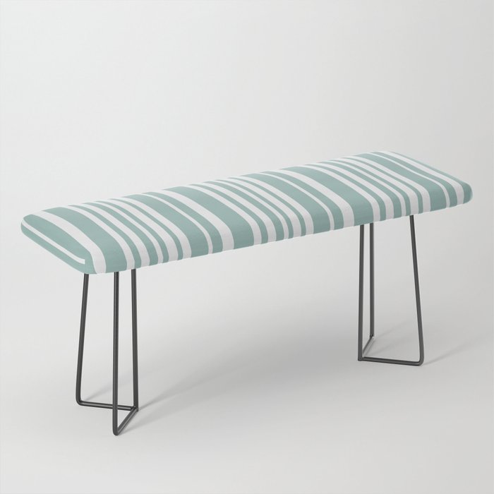 Classic Stripes XXXVII - Sage Green Bench Gallery Image 1