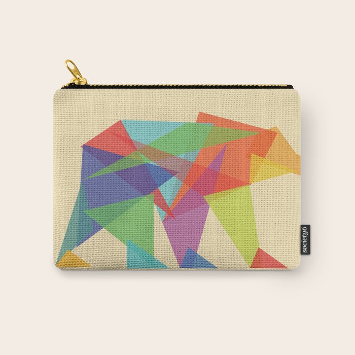 Fractal Geometric bear Carry All Pouch Gallery Image 1