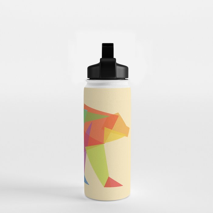 Fractal Geometric bear Water Bottle Gallery Image 2