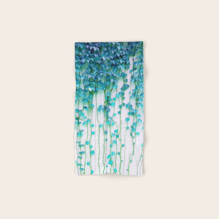 Average Absence, Botanical Minimal Nature Creepers Plants, Tropical Watercolor Bohemian Painting Bath Towel Gallery Image 1