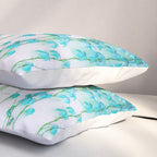 Average Absence, Botanical Minimal Nature Creepers Plants, Tropical Watercolor Bohemian Painting Pillow Sham Gallery Image 3