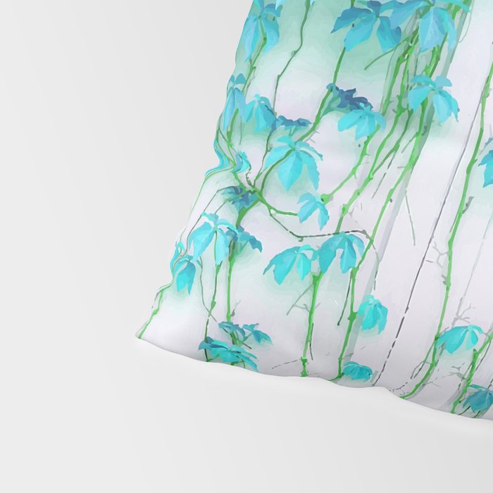 Average Absence, Botanical Minimal Nature Creepers Plants, Tropical Watercolor Bohemian Painting Pillow Sham Gallery Image 4