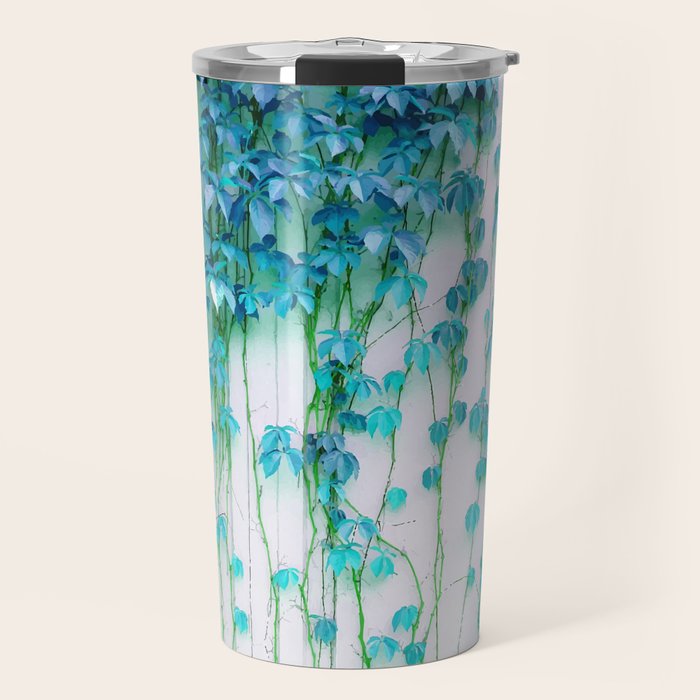 Average Absence, Botanical Minimal Nature Creepers Plants, Tropical Watercolor Bohemian Painting Travel Mug Gallery Image 1