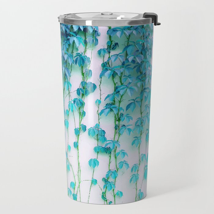 Average Absence, Botanical Minimal Nature Creepers Plants, Tropical Watercolor Bohemian Painting Travel Mug Gallery Image 2