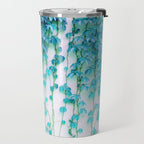 Average Absence, Botanical Minimal Nature Creepers Plants, Tropical Watercolor Bohemian Painting Travel Mug Gallery Image 2