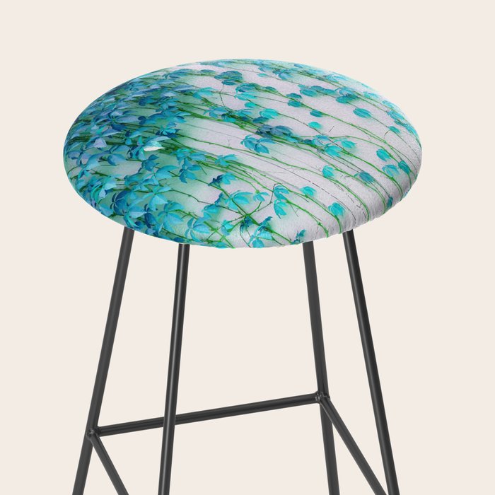 Average Absence, Botanical Minimal Nature Creepers Plants, Tropical Watercolor Bohemian Painting Stool Gallery Image 2