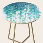 Average Absence, Botanical Minimal Nature Creepers Plants, Tropical Watercolor Bohemian Painting Side Table Gallery Image 2