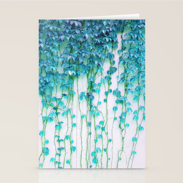 Average Absence, Botanical Minimal Nature Creepers Plants, Tropical Watercolor Bohemian Painting Stationery Card Gallery Image 2
