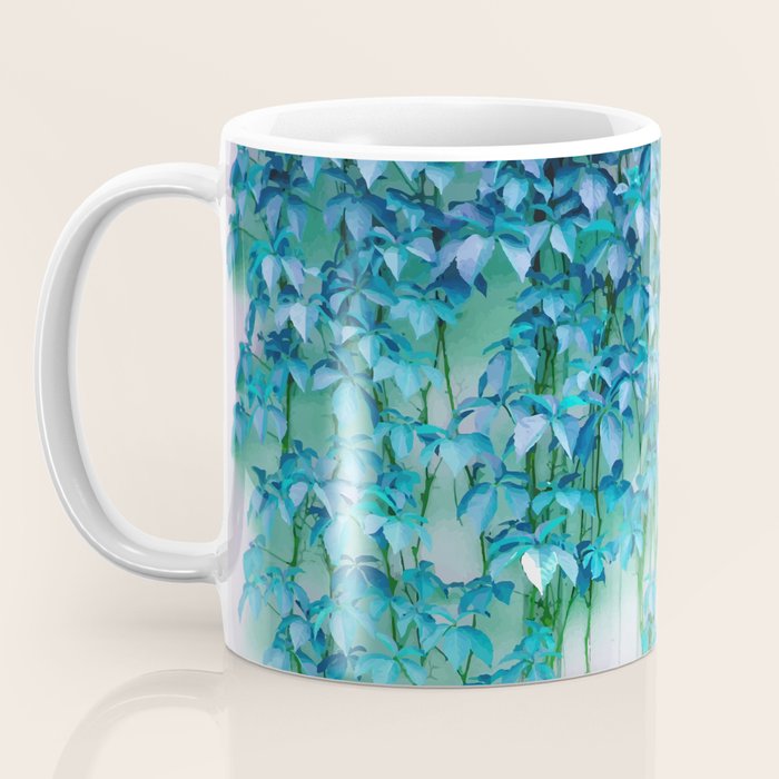 Average Absence, Botanical Minimal Nature Creepers Plants, Tropical Watercolor Bohemian Painting Coffee Mug Gallery Image 3