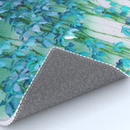 Average Absence, Botanical Minimal Nature Creepers Plants, Tropical Watercolor Bohemian Painting Rug Gallery Image 4