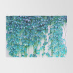 Average Absence, Botanical Minimal Nature Creepers Plants, Tropical Watercolor Bohemian Painting Rug Gallery Image 2