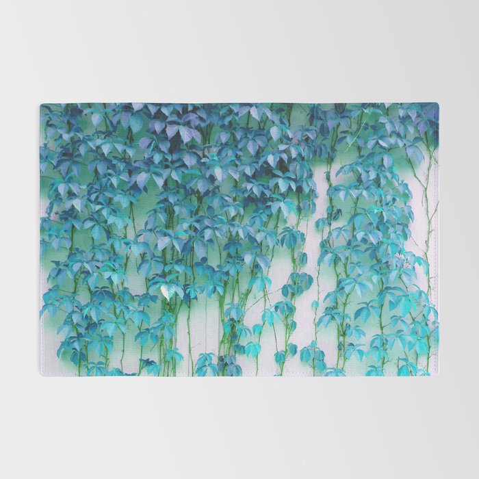 Average Absence, Botanical Minimal Nature Creepers Plants, Tropical Watercolor Bohemian Painting Rug Gallery Image 2