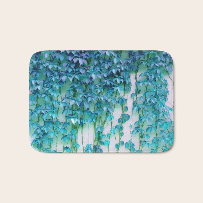 Average Absence, Botanical Minimal Nature Creepers Plants, Tropical Watercolor Bohemian Painting Bath Mat Gallery Image 1