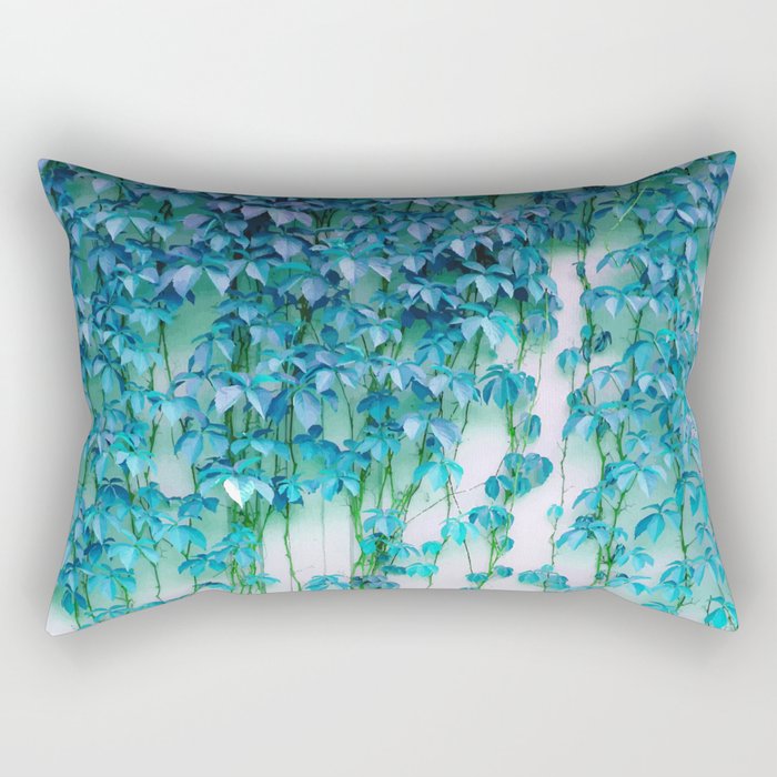 Average Absence, Botanical Minimal Nature Creepers Plants, Tropical Watercolor Bohemian Painting Rectangular Pillow Gallery Image 1