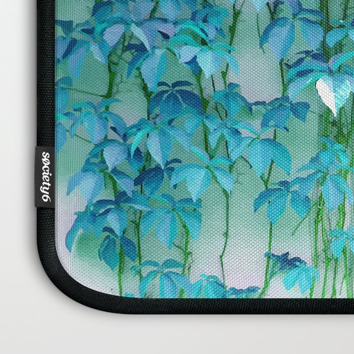 Average Absence, Botanical Minimal Nature Creepers Plants, Tropical Watercolor Bohemian Painting Laptop Sleeve Gallery Image 3