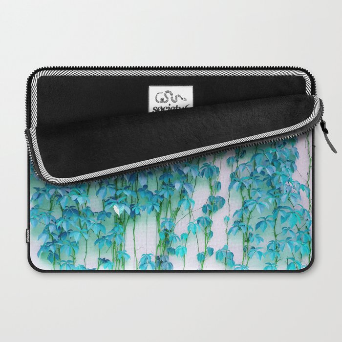 Average Absence, Botanical Minimal Nature Creepers Plants, Tropical Watercolor Bohemian Painting Laptop Sleeve Gallery Image 2