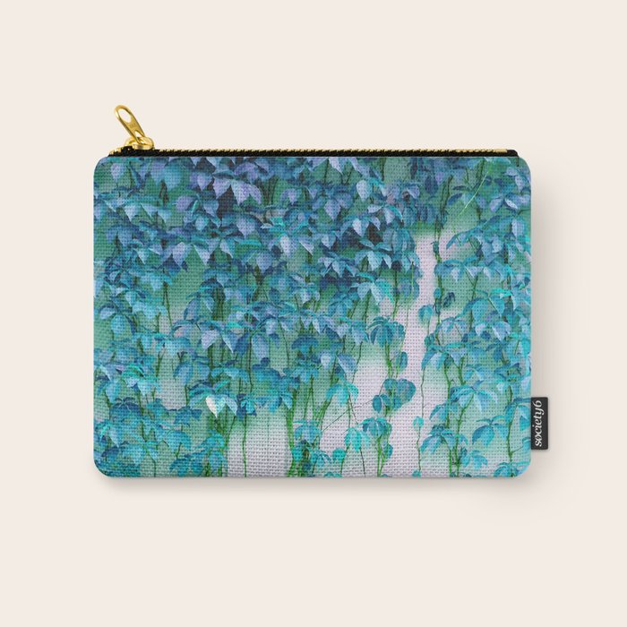 Average Absence, Botanical Minimal Nature Creepers Plants, Tropical Watercolor Bohemian Painting Carry All Pouch Gallery Image 1