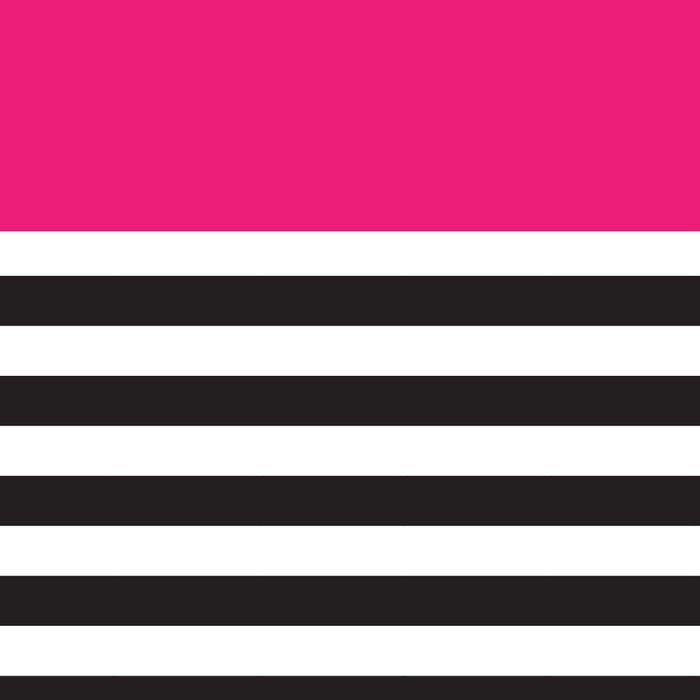 Hot Pink Magenta and Black and White Stripe Coffee Mug Gallery Image 2