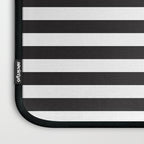 Hot Pink Magenta and Black and White Stripe Laptop Sleeve Gallery Image 3