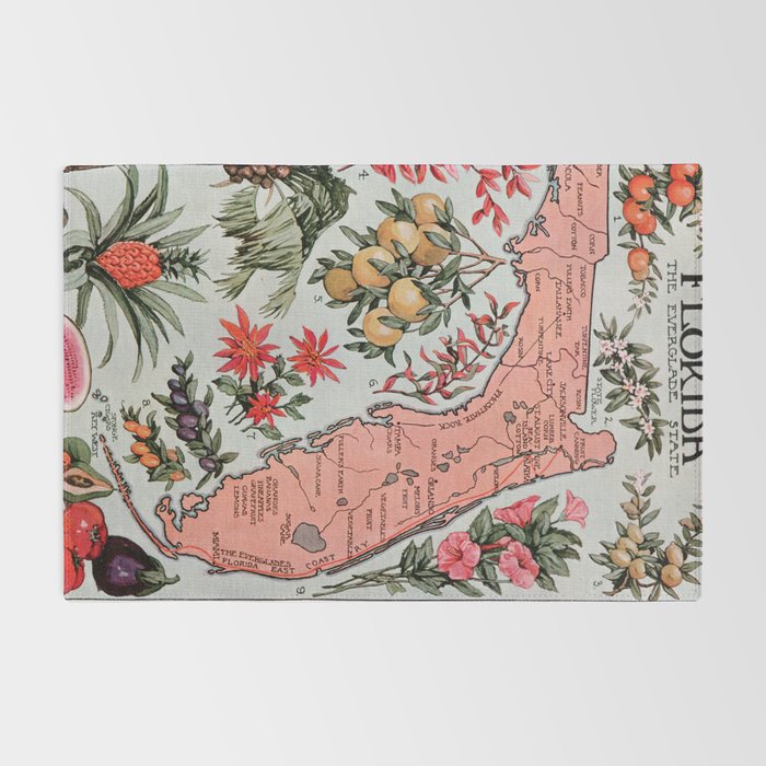 Vintage Map of Florida (1917) Rug Gallery Image 2
