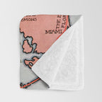Vintage Map of Florida (1917) Throw Blanket Gallery Image 3