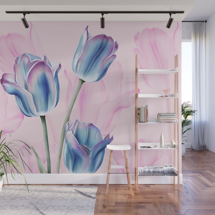 Spring Tulip Whispers Wall Mural Gallery Image 1