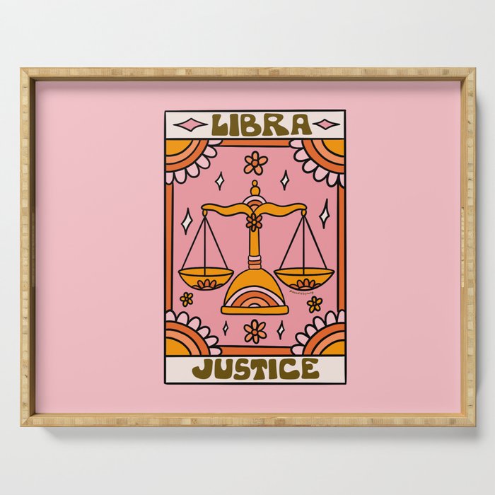 Libra Tarot Card Serving Tray Gallery Image 1