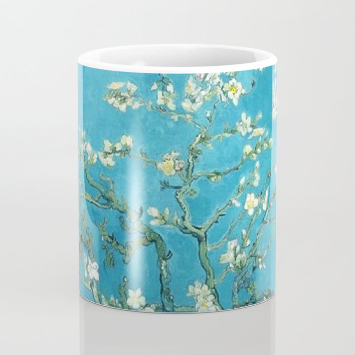 Vincent van Gogh Blossoming Almond Tree (Almond Blossoms) Light Blue Coffee Mug Gallery Image 4