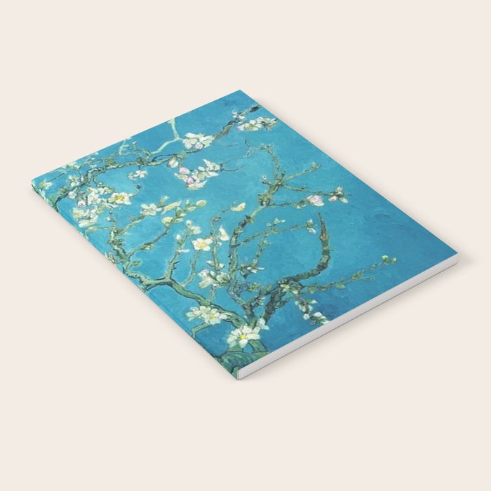 Vincent van Gogh Blossoming Almond Tree (Almond Blossoms) Light Blue Notebook Gallery Image 2