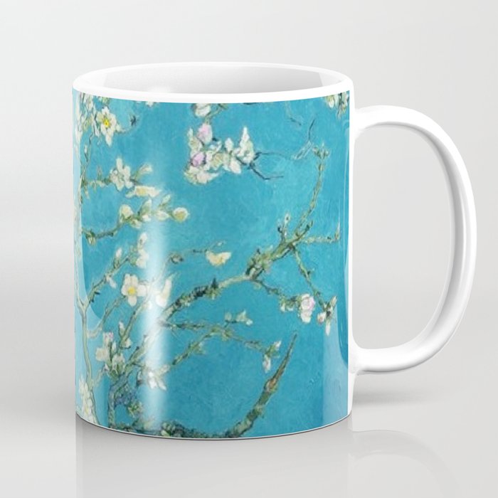Vincent van Gogh Blossoming Almond Tree (Almond Blossoms) Light Blue Coffee Mug Gallery Image 1