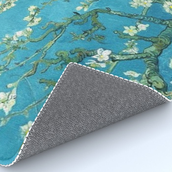 Vincent van Gogh Blossoming Almond Tree (Almond Blossoms) Light Blue Rug Gallery Image 4