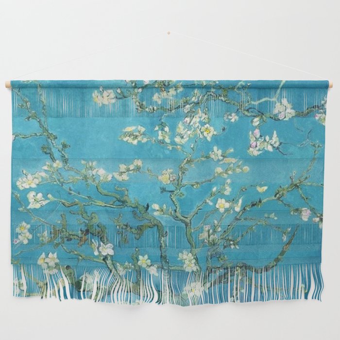 Vincent van Gogh Blossoming Almond Tree (Almond Blossoms) Light Blue Wall Hanging Gallery Image 1
