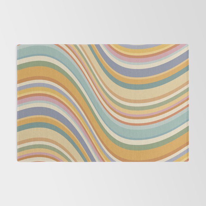 Wavy Stripes VI - Vintage Pastel Rug Gallery Image 2