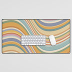 Wavy Stripes VI - Vintage Pastel Desk Mat Gallery Image 1