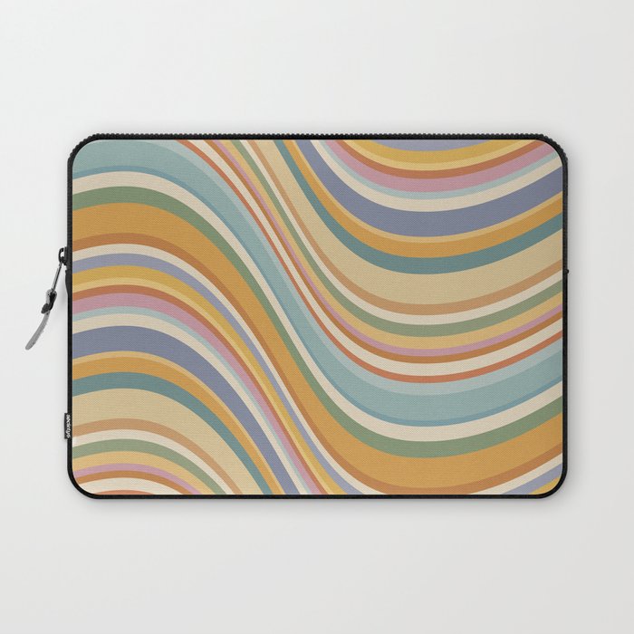 Wavy Stripes VI - Vintage Pastel Laptop Sleeve Gallery Image 1