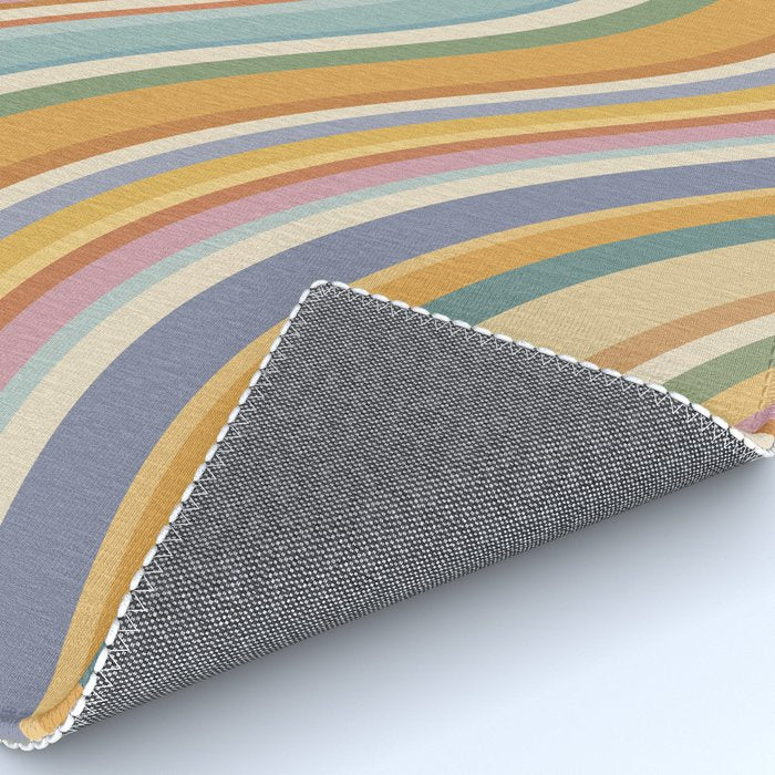 Wavy Stripes VI - Vintage Pastel Rug Gallery Image 4