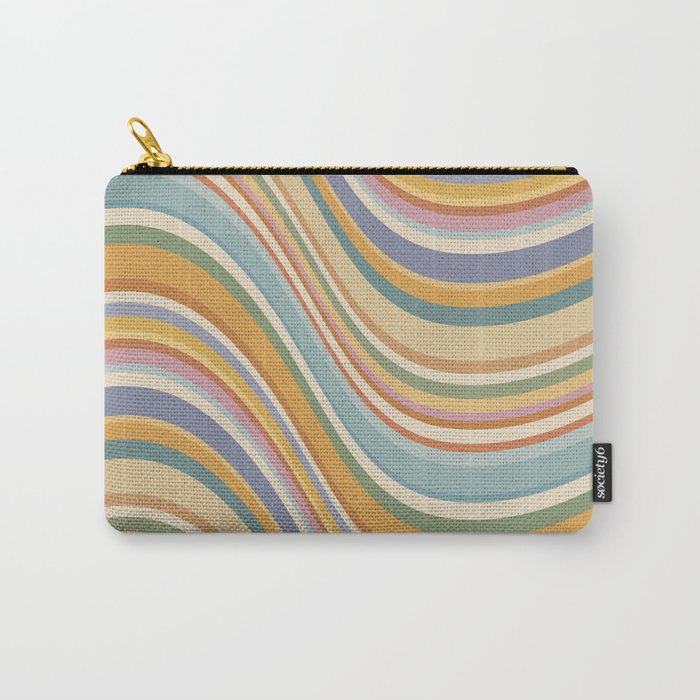 Wavy Stripes VI - Vintage Pastel Carry All Pouch Gallery Image 1