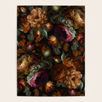 Enchanting Lush Baroque Midnight Flower Garden Poster Gallery Image 4