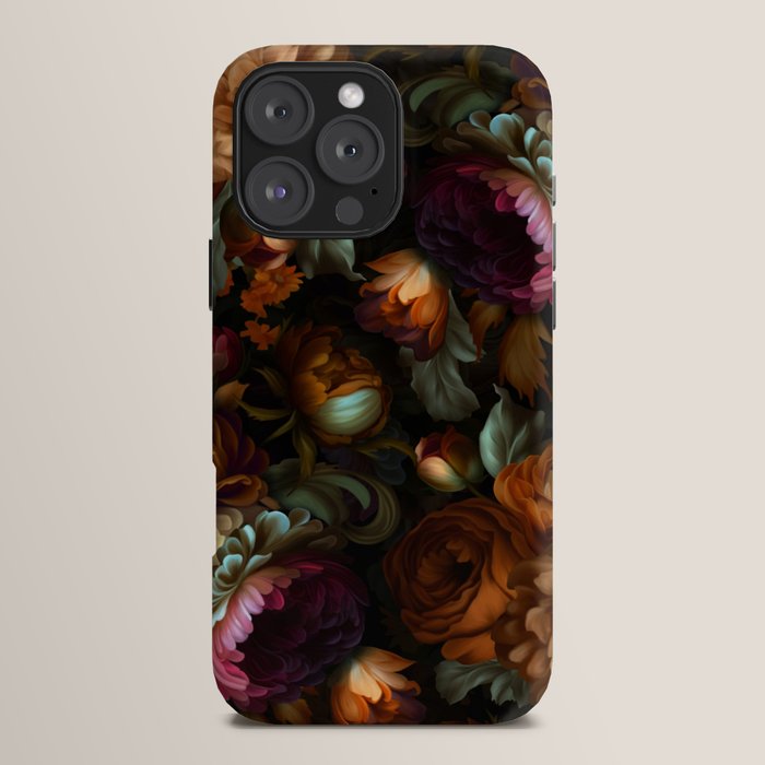 Enchanting Lush Baroque Midnight Flower Garden iPhone Case Gallery Image 16