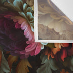 Enchanting Lush Baroque Midnight Flower Garden Wall Tapestry Gallery Image 3