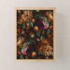 Enchanting Lush Baroque Midnight Flower Garden Mini Art Print Gallery Image 1