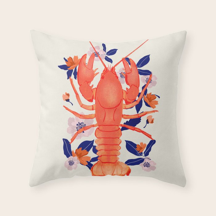 Lobster 4 Throw Pillow Gallery Image 1