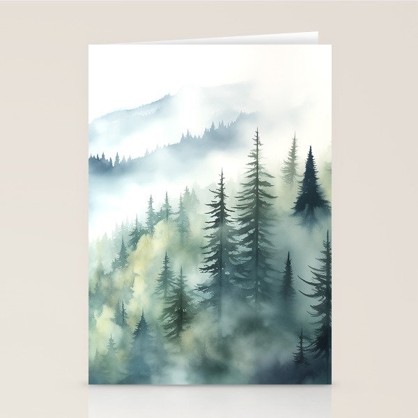 Treetops in the Mist Stationery Card Gallery Image 1