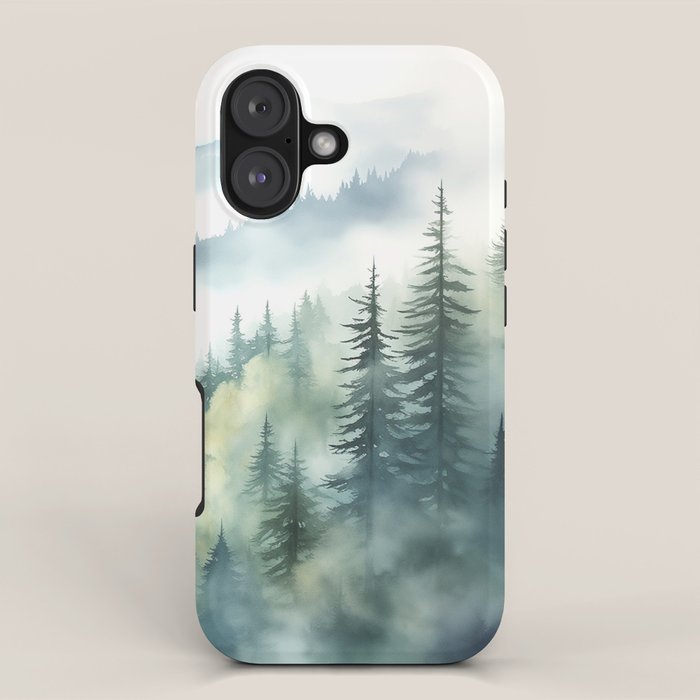Treetops in the Mist iPhone Case Gallery Image 1